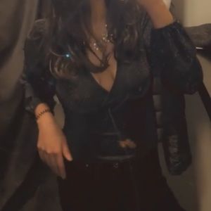 Metallic Long Sleeve Top